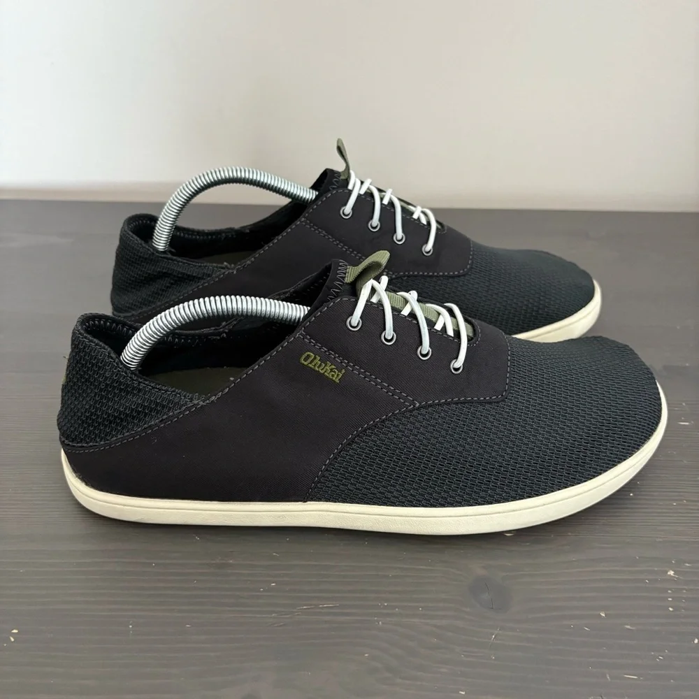 Olukai Nohea Mens Moku Slip On Mesh Boat Sneakers Black Size 10 - Picture 8 of 8